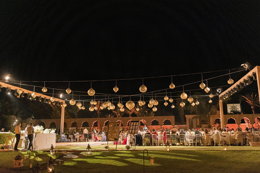 Evening festivities at a Nigerian wedding in Marrakech