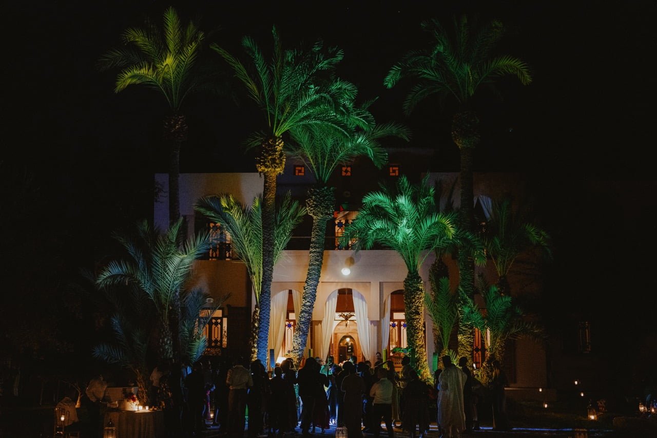 The evening celebrations at a wedding in Marrakech